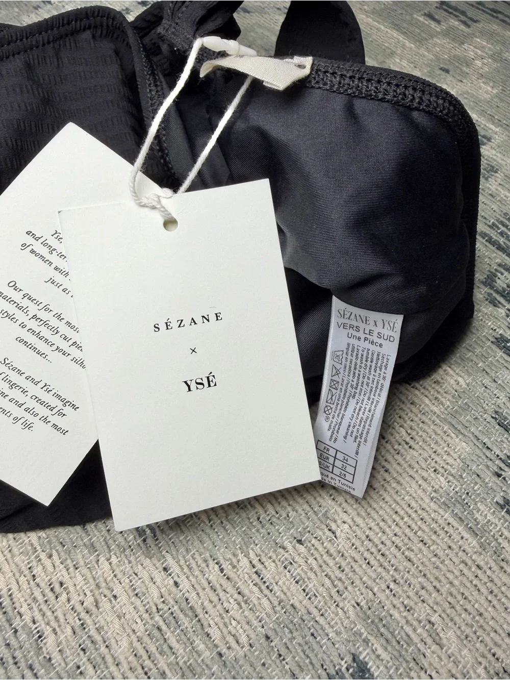 NWT! Sezane x Ysé Size US 2 • Black Ruffle One Piece Swimsuit.